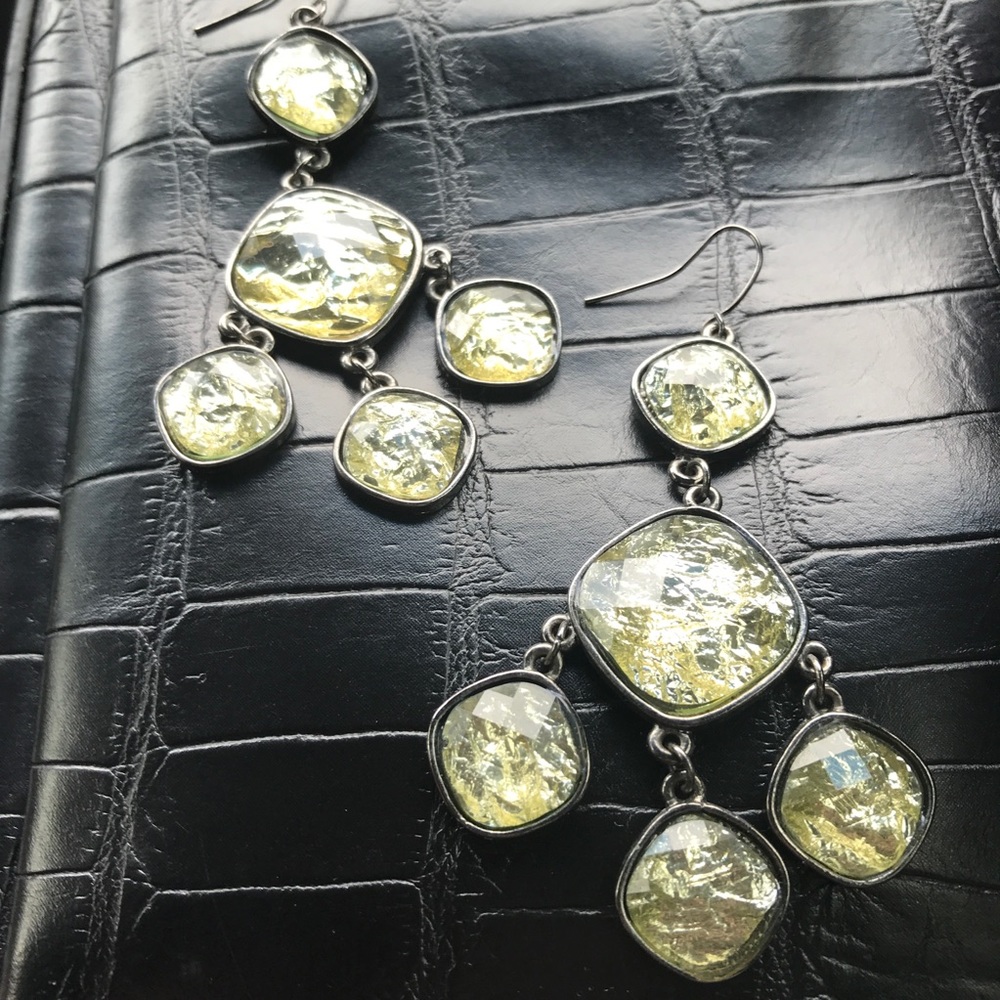 Sparkling Druzy Drop Statement Earrings